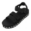 Girls Black Branded Flatform Sandals (30-37) 55863 by DKNY from Hurleys