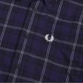 Mens Medieval Blue Tartan Check L/s Shirt 52242 by Fred Perry from Hurleys
