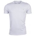 Mens Pale Blue Marl Denny Slim Fit S/s Tee Shirt 72219 by Farah from Hurleys