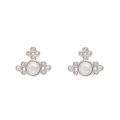Womens Silver Crystal Brucella Bas Relief Earrings 47215 by Vivienne Westwood from Hurleys