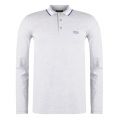 Athleisure Mens Grey Pilsy Tipped L/s Polo Shirt 28163 by BOSS from Hurleys
