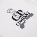 Boys Gauze White Goggle Back Print S/s T Shirt 47641 by C.P. Company Undersixteen from Hurleys
