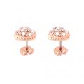 Womens Rose Gold Pave Crystal Heart Earrings 18348 by Ted Baker from Hurleys