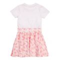 Girls White/Pink Sunglasses Print Dress 85149 by Billieblush from Hurleys