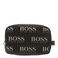 Athleisure Mens Black Iconic Logo Washbag 34346 by BOSS from Hurleys