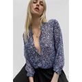 Womens Indigo Multi Areita Printed Crinkle Blouse 77711 by French Connection from Hurleys