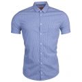 Mens Open Blue Eglam-Short S/s Shirt 8142 by BOSS from Hurleys