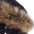 Girls Black Aviator Shiny Fur Hooded Jacket 78868 by Pyrenex from Hurleys