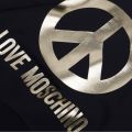 Mens Black/Gold Peace Logo Crew Sweat Top 47875 by Love Moschino from Hurleys
