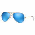 Gold & Blue Flash RB3025 Aviator Large Sunglasses 14417 by Ray-Ban from Hurleys