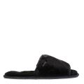 Womens Black Spada Faux Fur Slippers 109570 by Barbour International from Hurleys