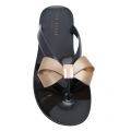 Womens Black Suszie Bow Flip Flops 21709 by Ted Baker from Hurleys