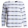 Womens Check Pleated Detail Blouse 70269 by Armani Jeans from Hurleys