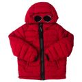Boys Red Goggle Hood Puffer Jacket 63591 by C.P. Company Undersixteen from Hurleys