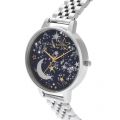 Womens Silver/Navy Sunray Celestial Bracelet Watch 59466 by Olivia Burton from Hurleys