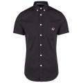 Mens Black Peace Badge Slim Fit S/s Shirt 35253 by Love Moschino from Hurleys