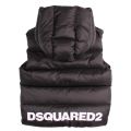 Boys Black Branded Hooded Gilet 78626 by Dsquared2 from Hurleys