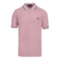 Mens Chalky Pink Twin Tipped S/s Polo Shirt 87930 by Fred Perry from Hurleys