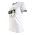 Womens White Floral Logo Slim Fit S/s T Shirt 87695 by Tommy Jeans from Hurleys