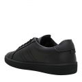 Mens Black Ribeira Tenn Leather Trainers 101000 by BOSS from Hurleys
