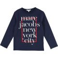 Boys Navy Branded Logo L/s T Shirt 28535 by Marc Jacobs from Hurleys
