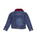 Girls Dark Blue Faux Fur Collar Denim Jacket 48419 by Mayoral from Hurleys