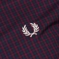 Mens Mahogany Basketweave L/s Shirt 14821 by Fred Perry from Hurleys