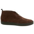 Mens Dark Chocolate Shields Mid Crepe Shoes 14799 by Fred Perry from Hurleys