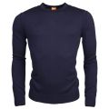 Mens Dark Blue Albonon Knitted Jumper 12995 by BOSS from Hurleys