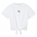 Womens Bright White Knotted S/s T Shirt 91170 by Calvin Klein from Hurleys