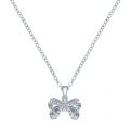 Womens Silver/Crystal Crestra Petite Bow Pendant Necklace 93470 by Ted Baker from Hurleys