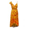 Womens Yellow/Pink Saraaa Ruffle Midi Wrap Dress 87918 by Ted Baker from Hurleys