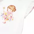 Mayoral T Shirt Infant Girls White Frill Detail T Shirt
