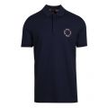 Athleisure Mens Navy Paddy 8 Circle Regular Fit S/s Polo Shirt 73565 by BOSS from Hurleys