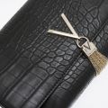 Womens Black Audrey Croc Tassel Clutch Bag 46036 by Valentino from Hurleys