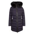Womens Navy/Black Calla-X Fur Hooded Down Coat 50167 by Mackage from Hurleys