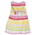 Girls Yellow Striped Bow Dress 22564 by Mayoral from Hurleys