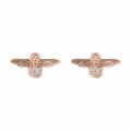 Womens Rose Gold 3D Bee Gem Studs 34242 by Olivia Burton from Hurleys