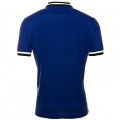 Mens Blue Stripe Collar S/S Polo Shirt