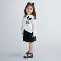 Girls Cream/Navy Bows + Pleated Skirt Dress 74965 by Mayoral from Hurleys