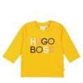 Toddler Yellow Colour Logo L/s T Shirt 45590 by BOSS from Hurleys