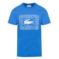 Mens Ibiza Blue Oversized Logo S/s T Shirt 59334 by Lacoste from Hurleys