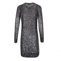 Womens Silver Sequin L/s Mini Dress 79476 by Michael Kors from Hurleys