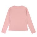Girls Pink Shiny Logo L/s T Shirt 45370 by DKNY from Hurleys