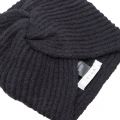 Womens Black Viasta Knitted Turban Hat 97174 by Vila from Hurleys
