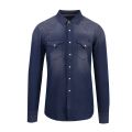 Mens Blue Hyperflex Denim L/s Shirt 73275 by Replay from Hurleys