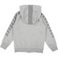 Boys Grey Marl Go Faster Stripe Hood Zip Sweat Jacket 38293 by BOSS from Hurleys
