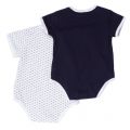 Baby Navy 2 Pack Bodysuits 62538 by Armani Junior from Hurleys