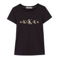 Womens Black/Gold Eco Slim Fit S/s T Shirt 79705 by Calvin Klein from Hurleys