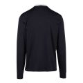 Mens Navy Tramline Tipped L/s T Shirt 108881 by Fred Perry from Hurleys